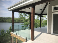 YL METAL Facile à Installer Verre Noir 316 Extérieur Maison Terrasse Véranda Piscine Clôture Balustrade Verre Balcon Garde-Corps