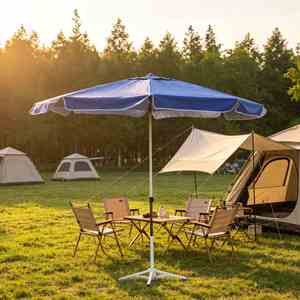Sombrilla de Playa de 150 cm y 170 cm, Ligera, con Varillas de Fibra de Vidrio, Fácil de Instalar, Protección UV, para Viajes al Aire Libre, Terraza - Product Image 1