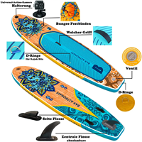 Planche à pagaie gonflable double couche en EVA et PVC, nouvelle conception, vente chaude, portable, capacité de 150 kg