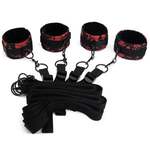 Correas de sujeción para cama al por mayor, kit de bondage BDSM con esposas para tobillos y manos, juguetes sexuales impermeables para mujer - Product Image 4