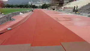 Pista da corsa in gomma personalizzata di alta qualità per il calcio rosso tappeto da calcio per la scuola