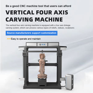 آلة نحت الحجر CNC رباعية المحاور للدوران العمودي وإنتاج التماثيل والنحت ثلاثي الأبعاد - Product Image 2