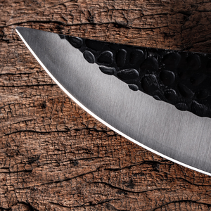 Couteau de boucher forgé à la main avec trou pour le doigt, manche ergonomique, couteau à découper en acier inoxydable pour barbecue, camping et cuisine - Product Image 2