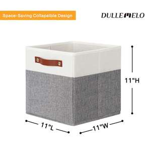 Cubes de rangement avec poignées et porte-étiquettes, paniers en tissu, cubes de rangement pour placard, bacs organisateurs pour la maison, pour le rangement des articles divers - Product Image 2
