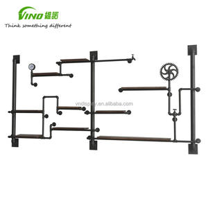 Tubería de hierro montado en la pared vintage estante tubería de organización para el restaurante y EL CAFÉ Tienda - Product Image 1