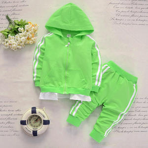 Conjunto de Dos Piezas de Algodón para Niños de 1 a 5 Años, Primavera-Otoño 2026, Sudadera con Capucha de Manga Larga a Rayas y <span class=keywords><strong>Pantalones</strong></span>, a la Moda - Product Image 3