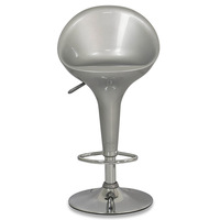 Tabouret de bar moderne en plastique ABS, réglable en hauteur, pivotant, avec base chromée, pour comptoir de cuisine, café, bar