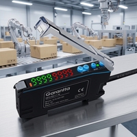 Amplificateur de fibre optique Garantta EV11, capteur photoélectrique numérique réfléchissant coaxial à fibre optique, en stock usine