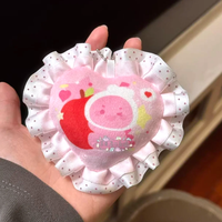 Porte-clés en peluche en gros d'usine, porte-clés en peluche en forme de cœur, jouet pendentif en peluche, porte-clés de voiture, cadeau d'anniversaire pour enfants