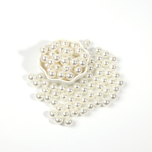 Perles d'imitation rouge vif, 3mm à 16mm, perles rondes lisses en ABS, pour la fabrication de bijoux, accessoires de bricolage - Product Image 4