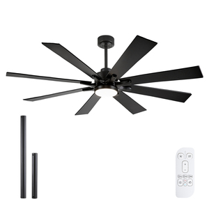 62 "リモコン北欧モダンabs 8ブレードビッグサイズled天井ファンライト付き - Product Image 1