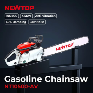 Tronçonneuse à essence professionnelle 105CC 4500W 2 temps avec guide-chaîne de 36 pouces et système anti-vibration pour la coupe du bois et du bois dur - Product Image 1