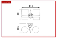 Ensemble d'accessoires de salle de bain en laiton doré de luxe européen, finition Ti-PVD, écologique, double gobelet en verre mural pour hôtel