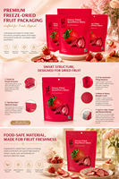 Sachet Doypack Métallique Personnalisé en PET/AL/PE de Qualité Alimentaire avec Fermeture Zip Refermable pour la Vente au Détail de Snacks de Fruits Secs