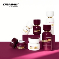 Flacon en verre jaune de luxe OEM de haute qualité, écologique, rechargeable, couleurs personnalisables, pour cosmétiques, crème corporelle, crème visage, gouttes pour les yeux