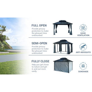 Toldo y pérgola para cenador con recubrimiento en polvo DB Luxembourg - Product Image 3