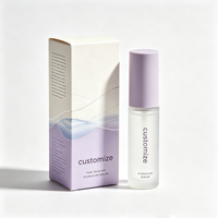 Boîte de sérum personnalisée avec logo, dégradé blanc lavande, emballage cosmétique en carton ondulé à rabat supérieur pour soins de la peau, vente en gros