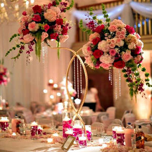 IFG Bruiloft Tafeldecoratie Gouden Spiralen Bloemenbal Standhouder Decoratie - Product Image 5