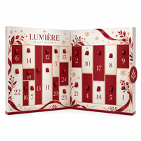 Calendrier de l'Avent 24 Jours en Carton Rigide Personnalisé de Luxe, Emballage Direct Usine pour Cosmétiques et Cadeaux de Noël