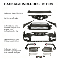 Topzonauto Nouveau Kit de Grille de Pare-chocs Avant et Phares Antibrouillard 2020-2022 pour Berline SE XSE, Fixation par Vis, en Plastique