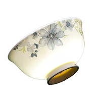 Service de table en porcelaine fine bleu floral sous glaçure, artisanat de Jingdezhen, compatible micro-ondes et lave-vaisselle, résistant à la chaleur, pour la maison