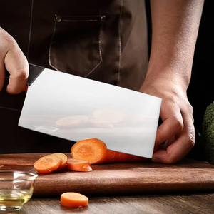Cuchillo de cocina doméstico de alta calidad con mango de madera maciza natural y acero 7CR17MOV con cromo para un rendimiento extremadamente afilado y duradero. - Product Image 3
