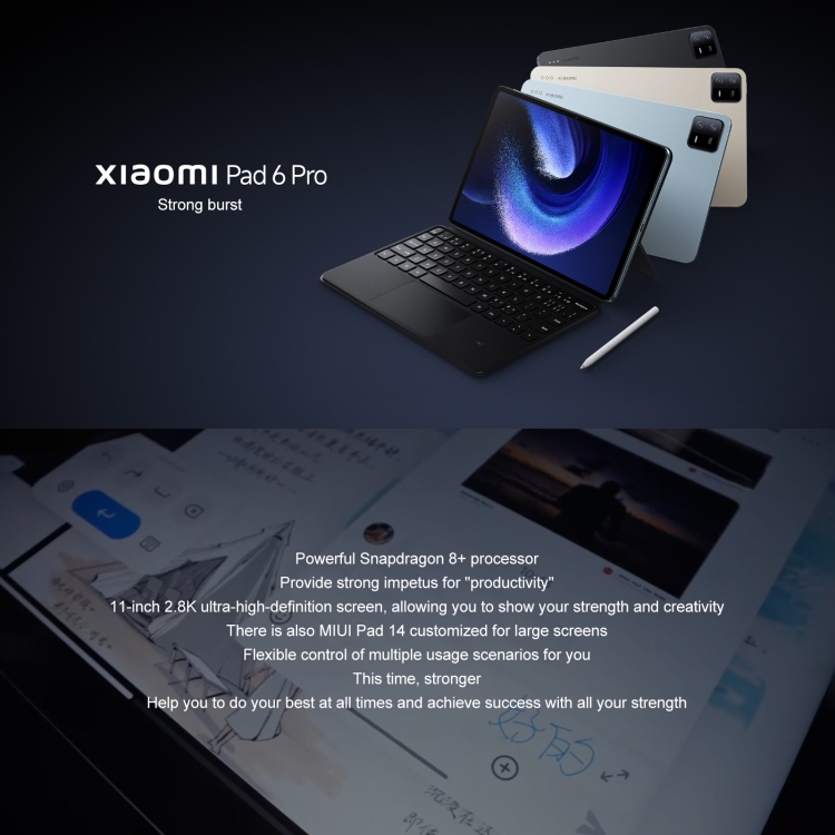 Original Xiaomi Pad 6 Pro 12GB+256GB Unlocked 11 Inch Touch Screen