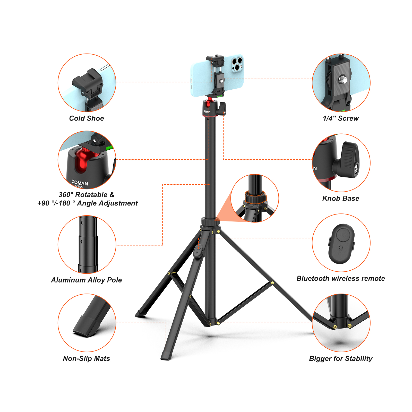 Amazon Basics Feet Tripod SLR Tripod Stands Durable, Adjustable, And  Portable