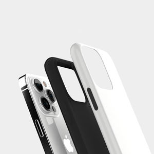 Conception personnalisée en usine gros plastique 2 en 1 étuis de téléphone portable vierges de sublimation 3D brillant pour machine d'impression sous vide - Product Image 1