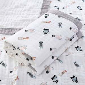 Custom <b>Soft</b> Breathable Organic Muslin Swaddle Cotton Fabric <b>Blanket</b> Muslim <b>Baby</b> <b>Blankets</b> - Product Image 1