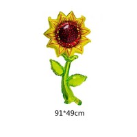 Ballon en aluminium en forme de rose tournesol, motif extraterrestre de dessin animé, pour la Saint-Valentin, vente en gros