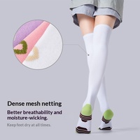 Chaussettes de compression montantes au-dessus du genou pour femmes, idéales pour le yoga, le Pilates et le fitness, tricotées, absorbantes, respirantes, antibactériennes, ODM