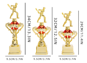 Trofeo in Plastica di Alta Qualità per Giocatori di Cricket, Atleti, Campionati, Medaglie <span class=keywords><strong>e</strong></span> <span class=keywords><strong>Targhe</strong></span> Premio AD59 - Product Image 5