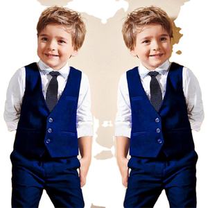 Conjuntos de Ropa de 2 Piezas para Niños, Estilo Chino, Manga Larga, 100% Algodón, Tela de Estambre, para Primavera, Venta al Por Mayor - Product Image 1