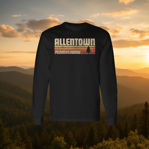 T-shirt a maniche lunghe Allentown Pennsylvania, design retrò vintage anni '70 e '80 - Product Image 3