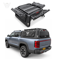 Auvent de camion en aluminium Overland pour BYD Shark 2024, auvent rigide double cabine avec barres de toit et fenêtres