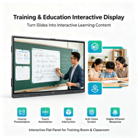 Tablet Konferensi Cerdas Sistem Android Layar Sentuh Kapasitif Inframerah 98 Inci 4k Interaktif
