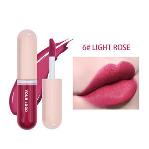D6122 Nude New Brown Red Pink Logo personnalisé Rouge à lèvres liquide mat végétalien imperméable longue durée - Product Image 1