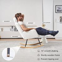 Appui-tête réglable Repose-pieds Fauteuil berçant inclinable pour salons chambre à coucher