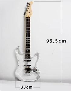 <b>TOP</b> PRODUCT MOST FASHIONABLE 39 INCH CRYSTAL ELECTRONIC GUITAR Single Double Acrylic 6 <b>Strings</b> Guitar - Product Image 3