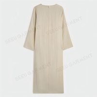 Ensemble 2 pièces décontracté et modeste sur mesure en tissu naturel doux, tunique longue et pantalon palazzo, pour femmes musulmanes - Fabricant
