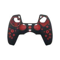 Housse de protection en silicone pour manette PS5 DualSense, impression laser, antidérapante et anti-poussière, ergonomique avec un design à motifs vibrants