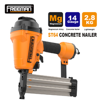 Cloueur pneumatique professionnel Freeman 64 mm pour béton, en alliage de magnésium/aluminium, capacité de charge de 100 clous