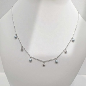 Collar de latón personalizado con corazón de circonita y piedra de nacimiento, sencillo, para mamá, uso diario, con piedra natural, ojo vintage y esmalte, collares de cuentas para mujer - Product Image 3