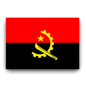 3x5ft双面安哥拉国旗定制尺寸设计数字印刷单面热转印花园国旗