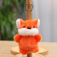 Pendentif breloque populaire en peluche, petit animal mignon de la taille d'une paume (renard, éléphant, dinosaure), pour décoration de sac et porte-clés