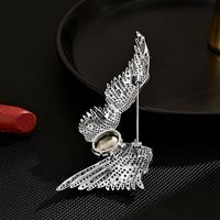 Luxueux Creative Aile Saphir Broche Nouveau Modèle Cuivre Accessoire pour Costume Polyvalent Tendance Personnalité Aile Broche