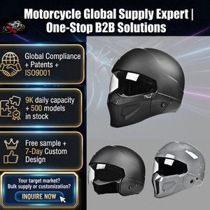 Cascos de Motocicleta Geométricos Reforzados y Engrosados, Abatibles, a Prueba de Polvo, para Aventuras Todoterreno, Cascos Deportivos de Protección - Product Image 1
