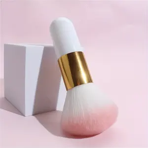 1Pc Fluffy Blush Brush With Short Handle Professional Face Loose Powder Brush Manicure Dust Brush Beauty Tool