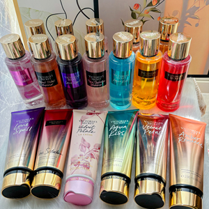 Perfume al por Mayor con Fragancia Floral y Frutal de 250 ml, Set de Perfume y Loción Corporal Personalizado al Estilo Victoria's <span class=keywords><strong>Secret</strong></span> para Mujer - Product Image 1